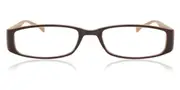 Rectangle Full Rim Plastic Women’s Glasses Brown, Size +1.00 - Lenses Included - Private Health Rebate - Blue Light Block Available - SmartBuy Readers