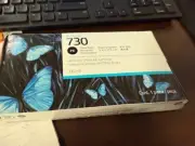 HP 730 130-ml Photo Black DesignJet Ink Cartridge, P2V67A SEAL BOX . EXP 6-2026