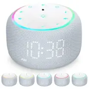 White Noise Machine Alarm Clock for Bedrooms - 5W Stereo Bluetooth Speaker - ...