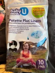 BabyU Potette Plus Liners (potty Liners) 10 Pack Freepost Acc33