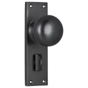 Victorian Privacy Knob Set, Antique Copper