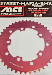 MCS CHAINRING BMX BIKE SPROCKET 44t RED USA MADE! GT Haro SE Racing Redline new