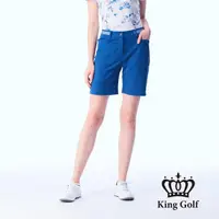 在飛比找momo購物網優惠-【KING GOLF】實體同步款-女款立體刺繡織帶拼接素面舒
