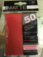 Red (100) ULTRA PRO Card Sleeves *PRO-MATTE* DECK PROTECTORS MTG Pokemon