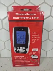 Escali Wireless BBQ Thermometer and Timer, 200 Foot Range, Black
