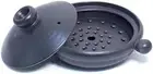 Steam DONABE Japanese Earthen Pot Banko Ware Multifunction Black Steamer Insert