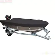 Black Open Boat Cover Trailerable 3.7m - 3.9m Highway Towing Polyester