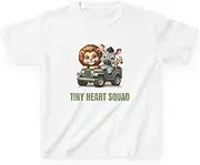 [Generic] Gildan Tiny Heart Squad Kids Navy/Black/White/Light Pink Tee T-Shirt, Graphic T-Shirt Baby Kid's Tee Baby Kid'sTops Baby Kid's Day Baby Gift