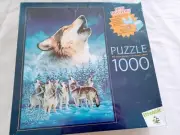 Wrebbit 1000 Piece Jigsaw Puzzle Perfalock Howling Wolf Pack NEW sealed RARE