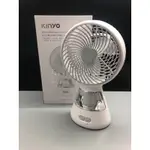 （大拇哥）KINYO 8吋充電式照明涼風扇CF-5800 SB靜音桌立風扇 無線風扇 桌扇 循環扇 登山 露營 釣魚