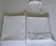 GO GREEN ORGANICS, Waffle Bath Towel Pack of 2, 30.5x58 INCHES, 100% Natural Organic Cotton, GOTS Certified (White) Super ABSORBANT & Quick Dry, NO SOFTENERS, Environment Friendly
