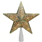 Northlight 8.5 in. Gold Glitter Star Cut-Out Design Christmas Tree Topper