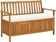 Garden Storage Bench Solid Acacia Wood 120x63x84 cm,Outdoor Benches 22KG-44126