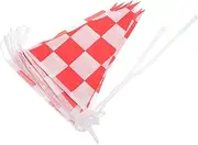 PLAFOPE Checkered Race Flag 1 String of Sports Decorative Flags Polyester Banner for Racing Car Parties Decorations