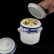 Porcelain Ceramic Stew Pot Waterproof Stew Pot Bird's Nest Mini Stew Pot Cooking