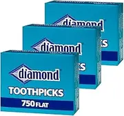 Diamond Flat Toothpicks 750ct 3 Pack