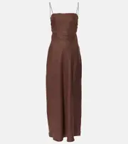 [Faithfull] Faithfull Linen maxi dress AU 14 brown