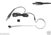 Black One Hook Headset Microphone for Sennheiser Wireless Mic 3.5mm Screw Lock