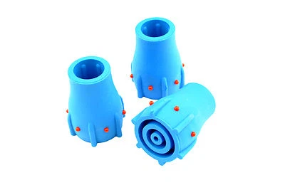 3 x Blue 19mm 3/4” Walking Stick Cane Crutch Zimmer Ferrule Wear Indicator L0015