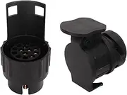 Trailer Adapter, 7 Pin to 13 Pin and 13 Pin to 7 Pin Trailer Socket Adapter Set, Towing Socket Converter for Trailer Plugs, Black