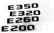 BHUTMPJK ABS 3D Black Chrome Letters for Car Stickers Fit for Mercedes E200 E260 E300 E320 E350 W212 W213 Rear Trunk Emblem Logo Accessories(Glossy Black,E350)