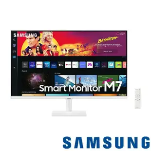 【SAMSUNG 三星】S32BM703UC M7 32型 VA 4K 智慧聯網螢幕-白色(Type-C/HDR/內建喇叭)