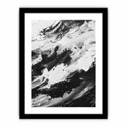 Black White Abstract Art Framed print Art Poster