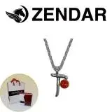 在飛比找遠傳friDay購物優惠-【ZENDAR】頂級天然沙丁紅珊瑚圓珠3-3.5mm字母銀色