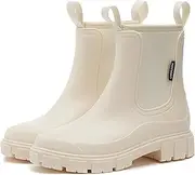 [WOWSTICK] Women’s Ankle Rain Boots Waterproof Lightweight Slip Resistant Fashion Garden Booties