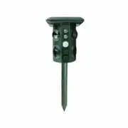 Solar and Rechargeable Animal Repeller, Waterproof Ultrasonic Pest Control, LED Strobe Light