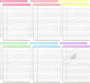 12 Pads Macaron Colored Lined Legal Pads 8.5 x 11 Inches Legal Ruled Note Pads with 40 Sheets Steno Pads Wide Ruled Writing Pad Notebook Paper Lined Notepads for Office College School Home, 6 Colors