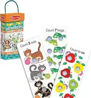 Melissa & Doug Poke-A-Dot Jumbo Number Learning Cards - 13 Double-Sided Numbers, Shapes, and Colors Cards with Buttons to Pop