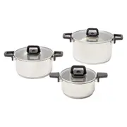 Westinghouse 3 Piece Stackable Pot & Pan Set WH3P04SS
