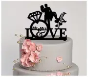 Wedding, Cake topper, Mr. & Mrs., Bride and Groom, Mermaid themed wedding