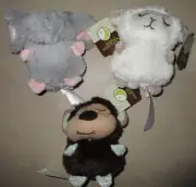 Animal Adventure Stuffed Plush Baby Rattle Toy Pick Elephant, Lamb, or Monkey