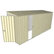 Build-A-Shed 1.2 x 4.5 x 2.0m Skillion Single Sliding Side Door Shed - Cream