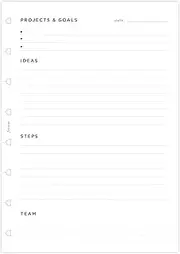 Filofax A5 Project Management Notebook Refill