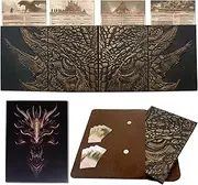 oTTTPGo DND DM Screen 5e,Dungeon Master Screen for Dungeons & Dragons Gifts,4 Embossed Panels Total Width 37",Support 8.5x11 Print Paper