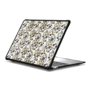 MacBook Air 13-inch (M1 / Intel) Impact Case Elegant black gray gold watercolor floral painting