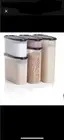 Tupperware Super Oval Set Modular Mates RHUBARB Pantry (5) POUR ALL X4 Plain X1