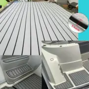 Light Grey+Black Marine Boat Floor EVA Foam Yacht Teak Decking Sheet Carpet Mat