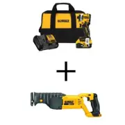 DEWALT Impact Driver Kit + Reciprocating Saw 20V MAX Li-Ion Brushless Cordless