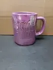 Rae Dunn Iridescent Purple Coffee Mugs - “FORTUNE TELLER”
