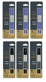 Parker Quink Roller Ball Pen Refill Black Blue Ink Medium Fine Ultra Fine Nib