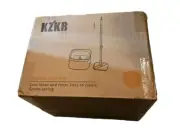 KZKR Spin Mop Bucket Set Self Separation Dirty &Clean Water System Hardwood Tile