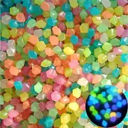 Glow in the Dark Rocks Outdoor Decorative Stones,300 Pcs Glow in the Dark Pebble