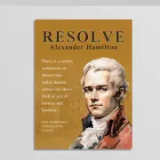 Alexander Hamilton U.S History Poster | American Revolution Educational Wall Art