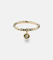 [Octavia Elizabeth] Octavia Elizabeth Nesting Gem 18kt gold stacking ring with diamond N multicoloured