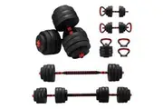 ProPulse 40KG Adjustable Dumbbell Barbell Set Home Gym Weights Exercise