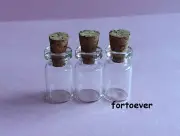 30pcs 0.5ml Glass Bottles with CORKS JARS fancy tiny Small wish Bottle
